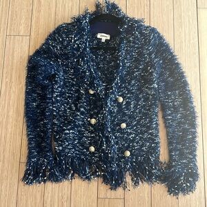 L’Agency Azure blue confetti cardigan size XXS perfect condition